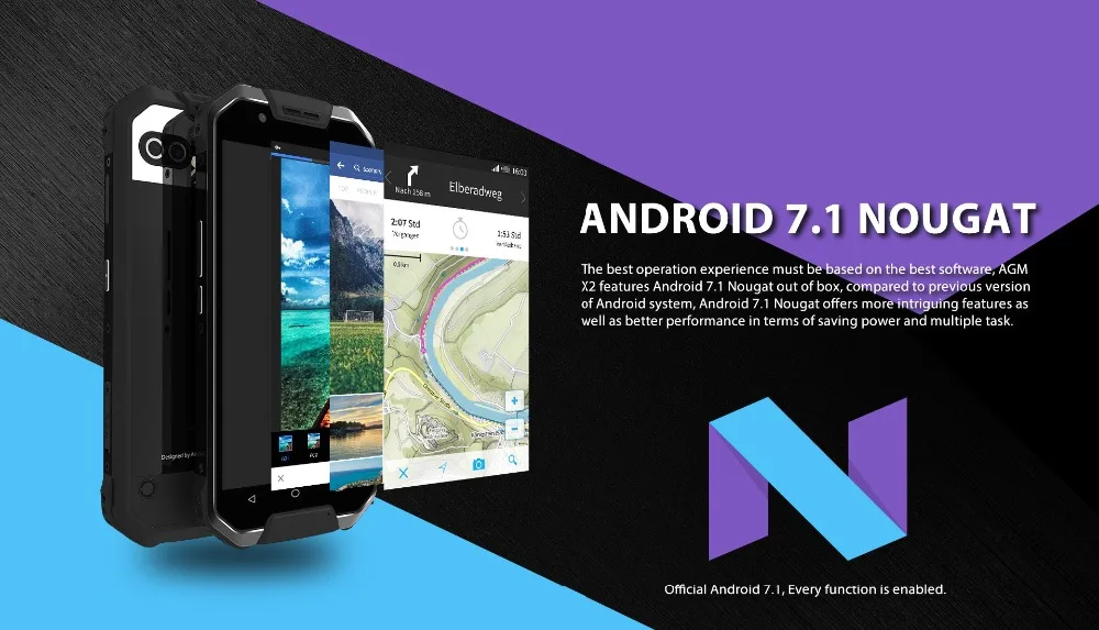 AGM X2 4G Android 7,1 IP68 водонепроницаемый смартфон NFC 6G+ 64G/128GB 5,5 дюймов Быстрая зарядка Восьмиядерный 6000mAh 16MP мобильный телефон