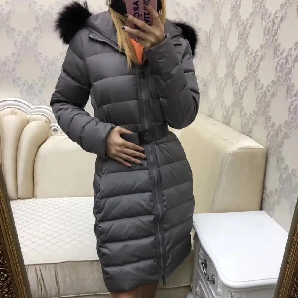 Утепленные зимние куртки, парка для женщин, зимняя теплая верхняя одежда, брендовые тонкие женские пуховые пальто, повседневные женские пуховики с меховым воротником и капюшоном