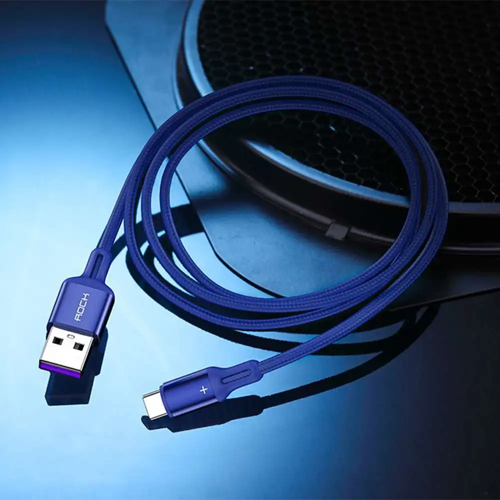 ROCK 2 в 1 5A type C кабель передачи данных для быстрой зарядки type-C USB зарядное устройство для huawei P30 mate 20Pro Xiaomi Mi9 S10+ Note10