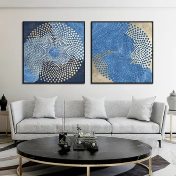 

Abstract Line Gold Foil Point Posters and Prints Chinese Style Canvas Painting Modern Home Decoration Framework Wall Art Picture