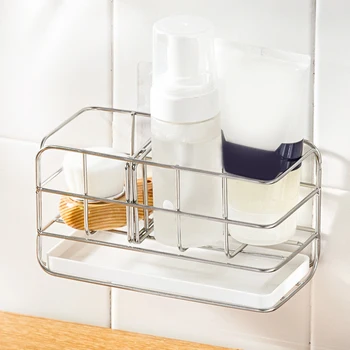 

Drain Rack Stainless Steel Toothpaste Drying Shelf Rustproof Space Saving Kitchen Bathroom Smooth Adjustable Partition Board