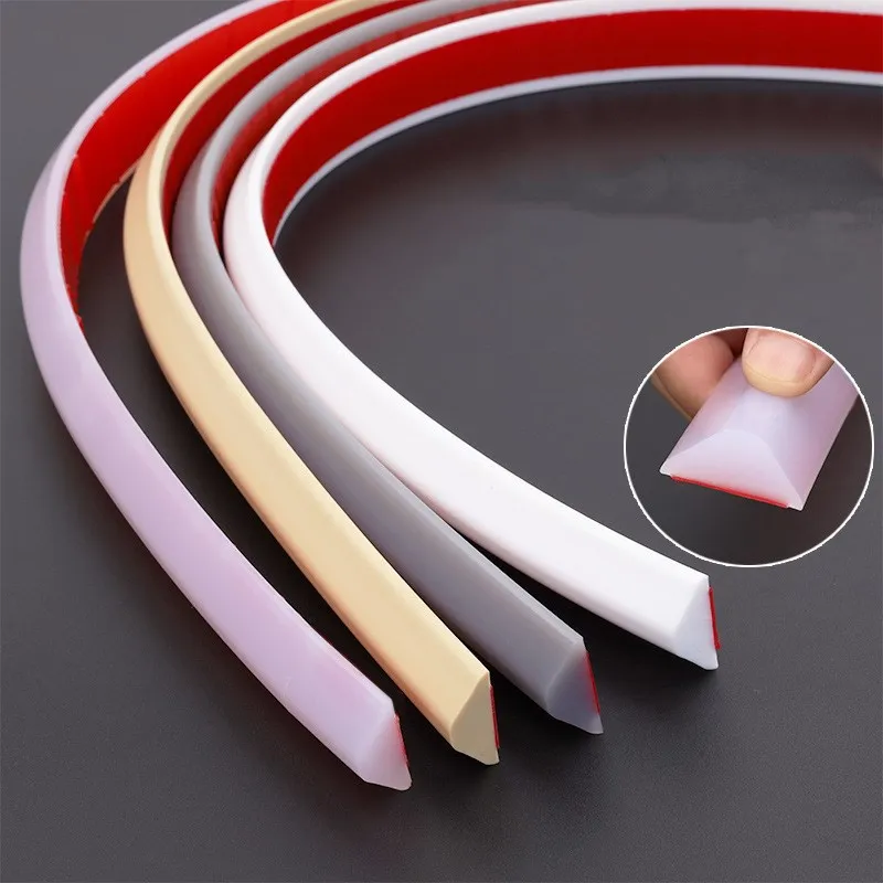 

8 Colors Silicone Bathroom Water Stopper Blocker Shower Dam Dry and Wet Separation Flood Barrier Door Bottom Sealing Strip