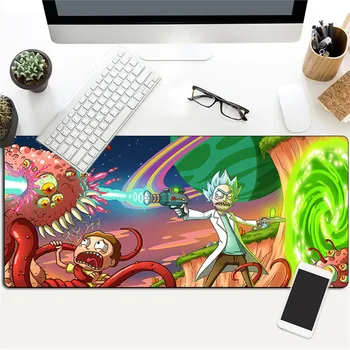

Super Large Rick And Morty Mouse Pad Anime Computer Gaming Mousepad Gamer Laptop Desk Mat XL Rubber Cartoon Otaku Keyboard Pad