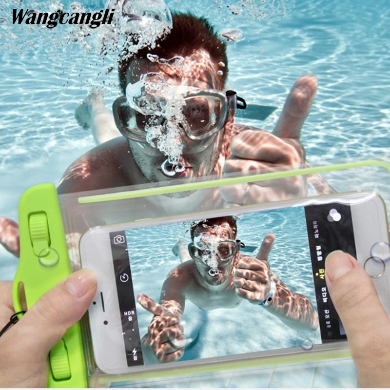 Универсальный плавательный водонепроницаемый чехол для телефона флуоресцентный для iPhone 6 7 8 plus для xiaomi Мобильный водонепроницаемый чехол сумка