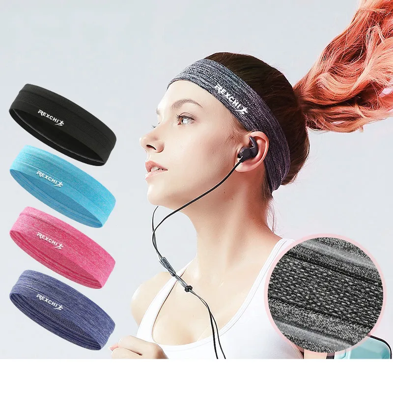 Sports Headband Men Women Silicone Conductor Headband Protector Fitness Yoga Sweat Absorbing Belt