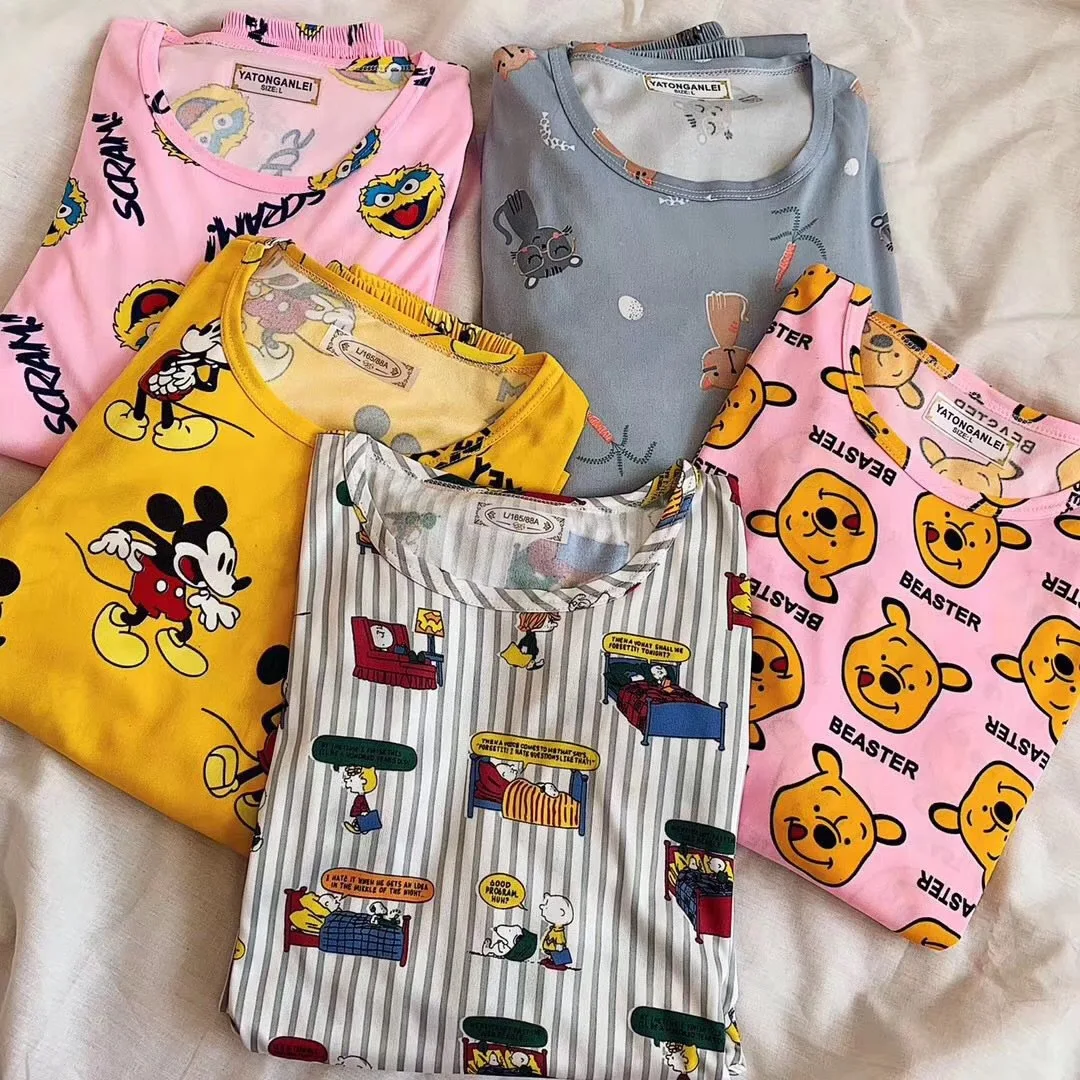 

Hot Selling Send Sell Two-Piece Set INS-Style Sweet Pajamas Tracksuit
