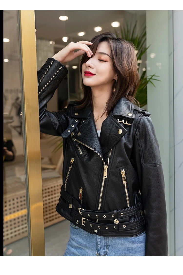 genuine sheepskin leather jacket for women (6)