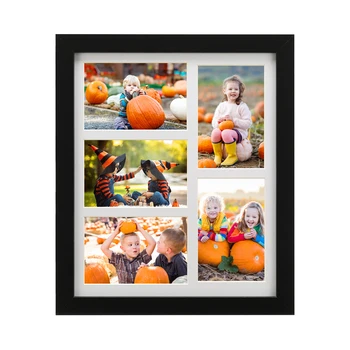 

11x14 Collage Picture Frame 5 Opening4x6 Photos Frame Multi Opening Photo Frame Collage For Walls Wooden Black Picture Frames