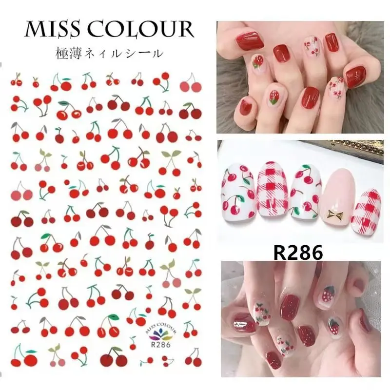 

Nail Art simple Stickers Fruits rainbow Pattern Sticker New Designs Summer Decal Tips Slider Wraps Nails Decoration for Manicure