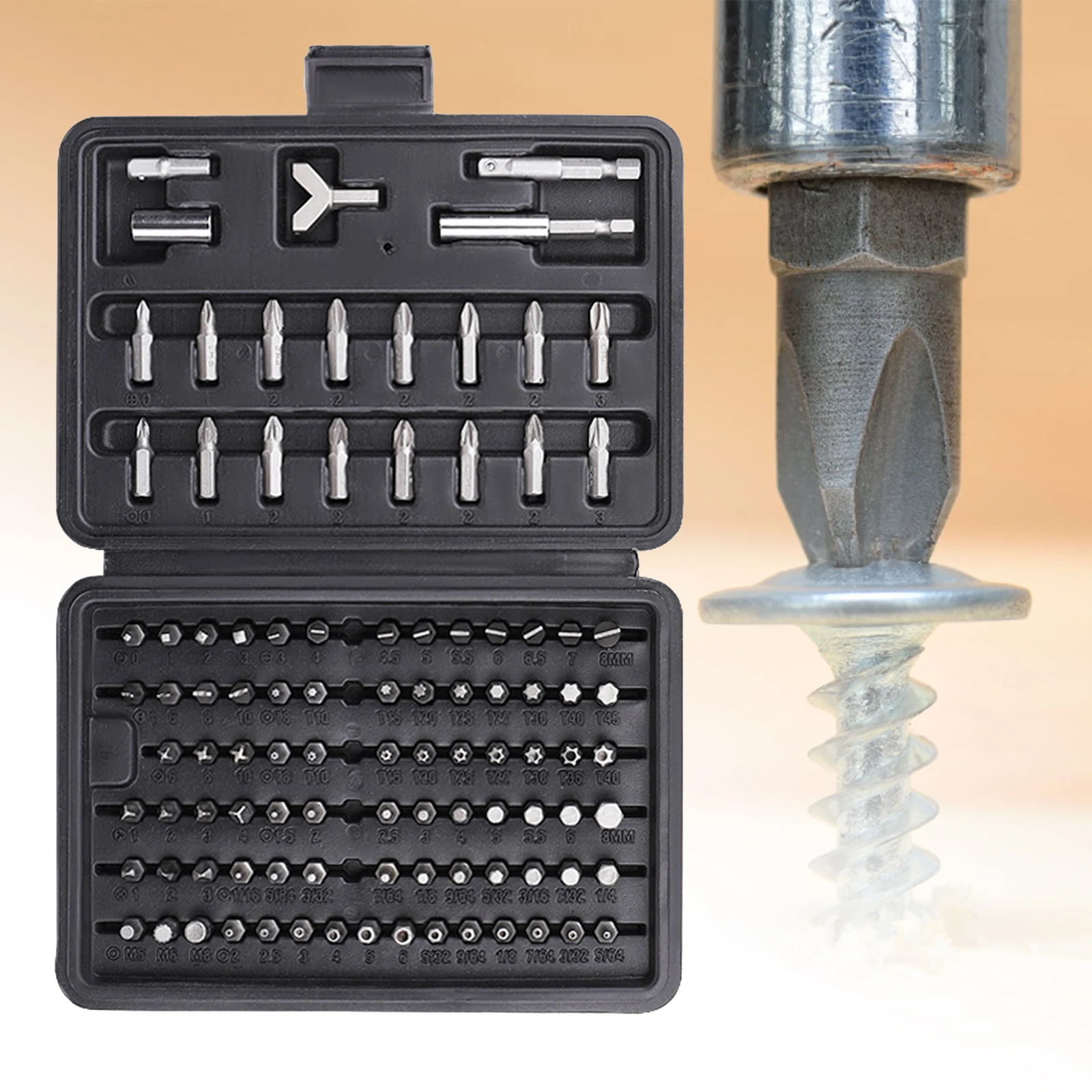

100pcs Screwdriver Set with Bit Driver Tamper Proof Torq Torx Hex Star Screw Driver Bit Set for Home Appliances Repair