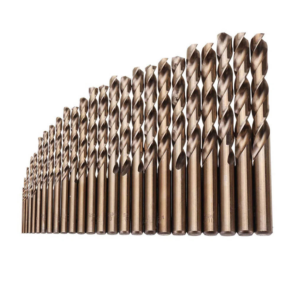 

25pcs/set 1-13mm HSS M35 Cobalt Twist M35 cobalt high speed steel Drill Bit Set for Metal Wood Drilling Accessories Tool