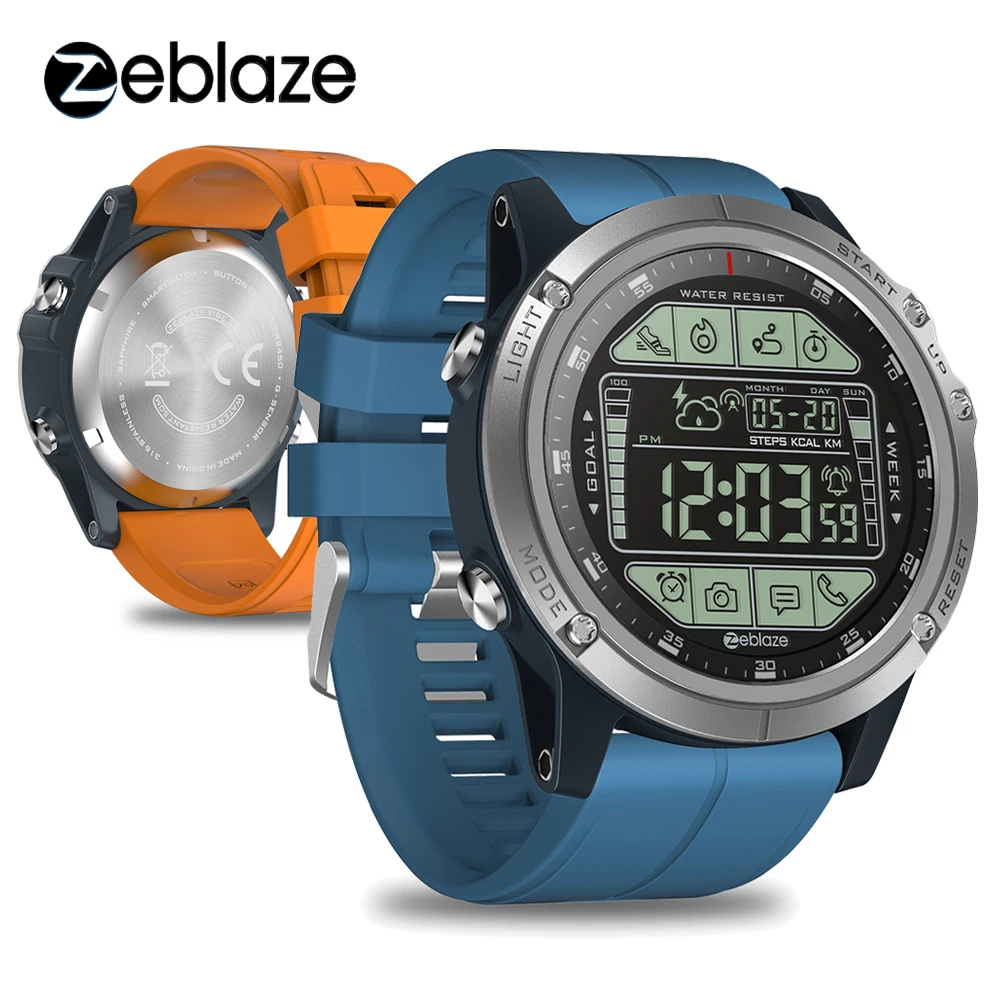 

Zeblaze VIBE 3S Rugged Outdoor Smartwatch Men Real-time Steps Calorie Distance Tracking Life Water Resistant Smart Watch Women