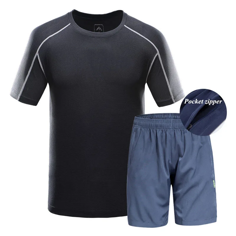 H298 Dark gray Велосипедные майки, набор для мужчин, летняя одежда с коротким рукавом для горного велосипеда, дышащая одежда из лайкры, комплект для велоспорта Maillot Ropa Ciclismo - Цвет: H298 Dark gray