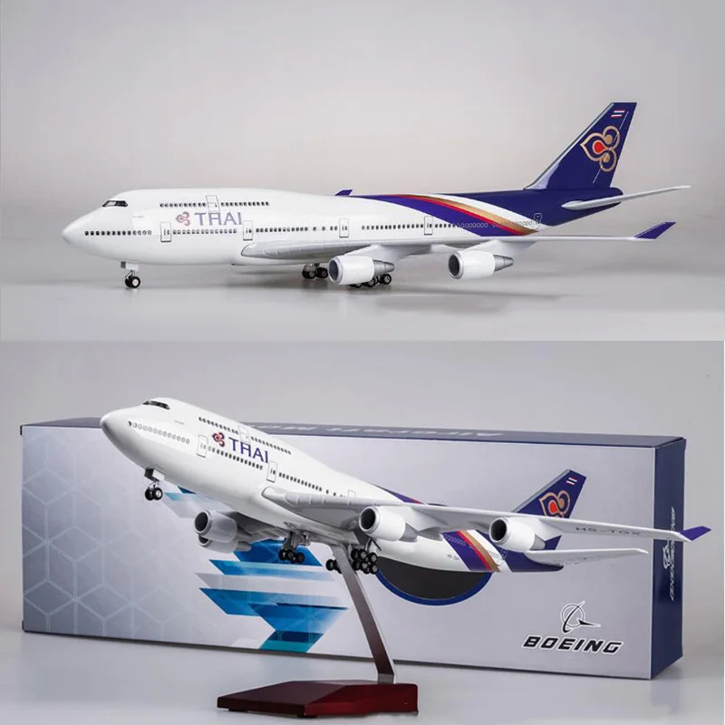 47 см 1/150 масштаб самолет 747 B747 самолета тайский авиакомпания Модель W светильник и
