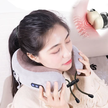 

Massage U-Shaped Pillow Multi-Function Shoulder and Cervical Vertebra Electric Outdoor Portable Office Outdoor Car Health Care