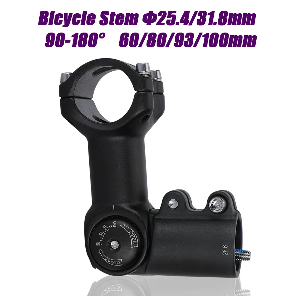 

Bicycle Adjustable Stem 0-60 Degree MTB Mountain Road Bike Stem Riser 31.8mm 25.4mm XC Cycling Accessories