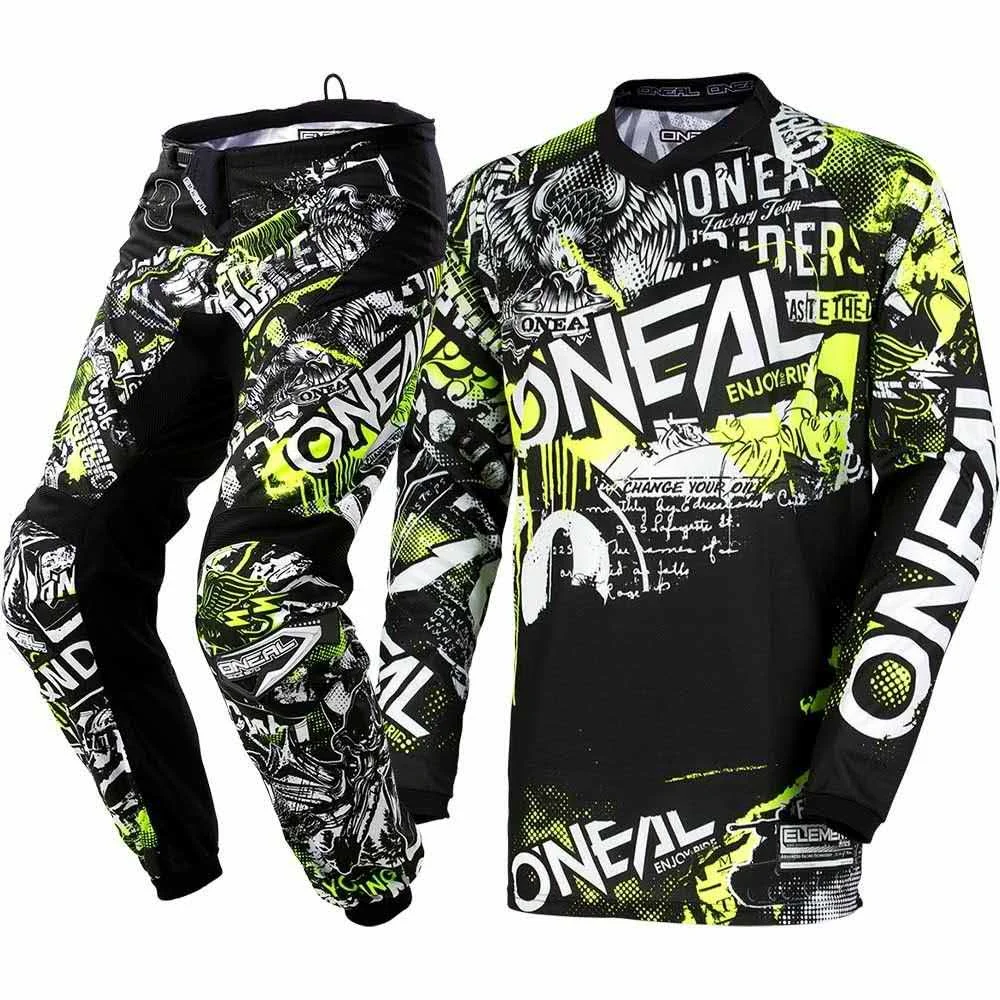 

Factory Outlet!! 2019 Mountain Bike riding Jersey Pants Suit Motocross Gear Set Jersey + Pants Racing Gear Combination