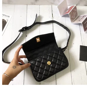 

New Luxury Fashion Brand Designer Women Purse Sheepskin Chain Bag High Quality Metal Decorative Shoulder Crossbody Bag