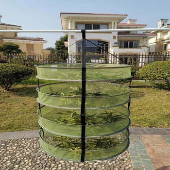 

Herb Drying Folding Fishing Net with Zippers Dryer Mesh Tray Drying Rack Flowers Hanger Fish Net Tackle Accessory Tools