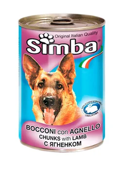 

SIMBA SIMBA for adult dogs with lamb pieces of 1230 gr