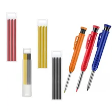 Crayons de charpentier, crayons de charpentier solides avec taille crayon intégré, crayons de dessin mécaniques pour le travail du bois