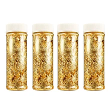 1PCS אכיל כיתה אמיתי זהב עלה Schabin פתיתי 2g 3g 24K זהב דקורטיבי מנות שף אמנות עוגת קישוט כלים שוקולדים(China)