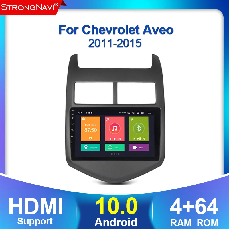 2.5D IPS Android 10 4 + 64G Автомобильное мультимедийное радио для Chevrolet AVEO 2011 2015 Авторадио