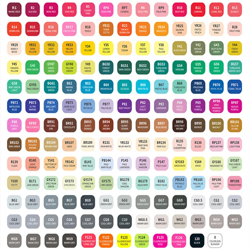 20ml Marker Pen Replenishment Liquid 168 Color Ink Art Students Special General Ink Sac Alcohol Type Oily Filling Liquid manga