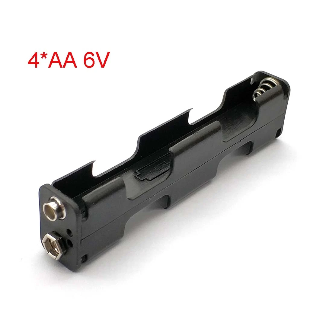 Battery Holder 4 x AA Long Strip Back Case 6V Dual Layers Doublesided