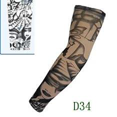

Kasure 1pc Outdoor Cycling Printed Arm Sleeves Sunscreen Cuff Fake Tattoo Unisex Arm UV Protection Hip Hop Punk Slip On Tattoo