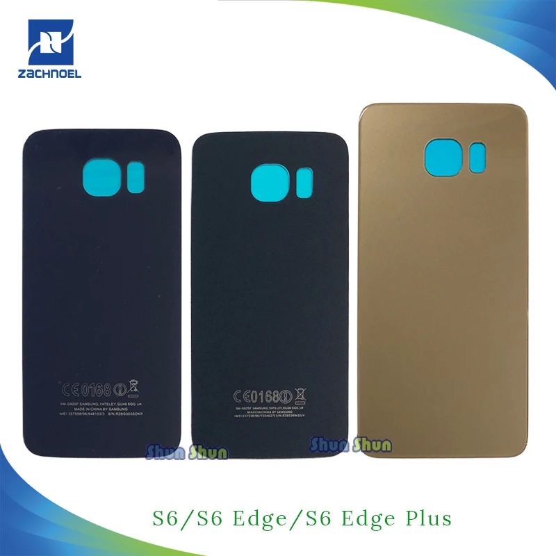 

New S6 Battery Cover for Samsung Galaxy S6 G920 Back Cover G925 G928 S6 Edge + S6Edge Plus Rear Glass Housing Door Replacement