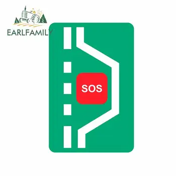 

EARLFAMILY 13cm x 8.6cm for Traffic Sign Sosta Road SOS Signs Funny Decal JDM Car Stickers DIY Sticker DIY Hip Hop Decoration