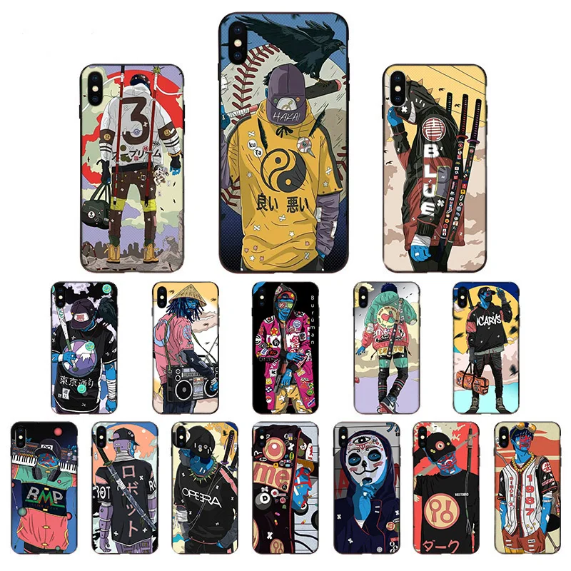 Мягкие чехлы из ТПУ для телефонов iPhone 11 11Pro MAX 6 6S 5 5s 7 8 Plus XS XR SE 2020 синий человек