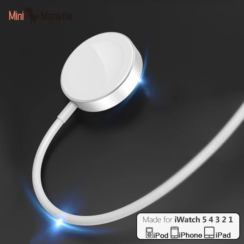 

Watch Charger USB Magnetic Wireless Fast Charging Cable for Apple iWatch 5 4 3 2 1 iPhone 11 Pro Xs Max Lighting Chargers Cables