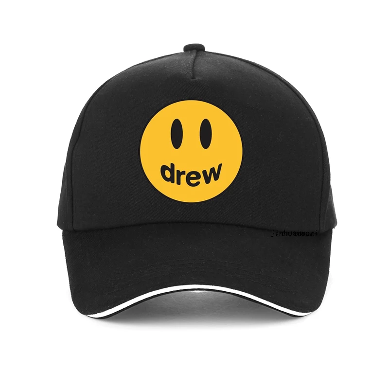 

drew house Justin Bieber Dad Hat 100% Cotton Smiley face DREW Baseball Cap Fragment Hat Snapback Unisex trucker caps bone