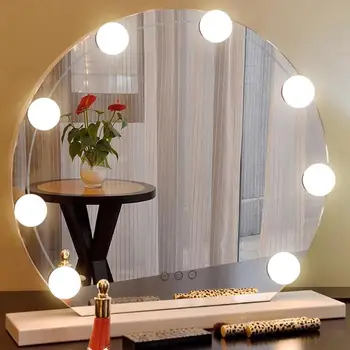 

10pcs LED Make Up Mirror Light Bulb Kit Dimmable Cosmetic Dressing Table Lamp Stable Performance No Heating Safety