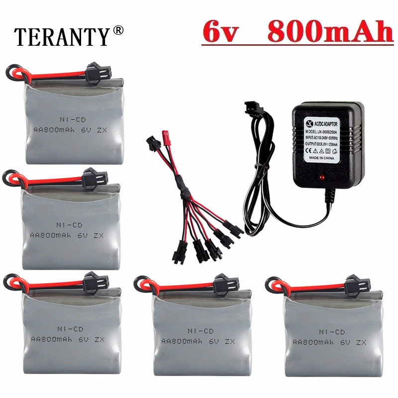 6v 800mah аккумуляторная батарея + зарядное устройство для Rc игрушки автомобили