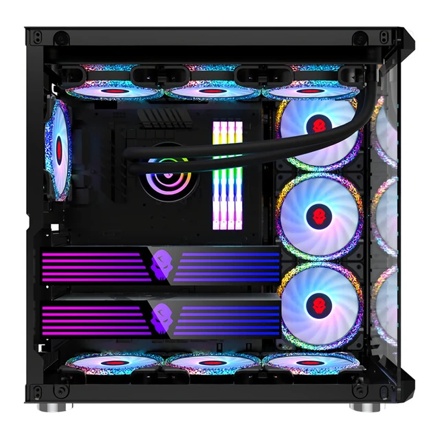 Aquarium Desktop Computer Case Supports ATX Motherboard 360 Water Cooled  Glass USB3.0 Esports Case - AliExpress