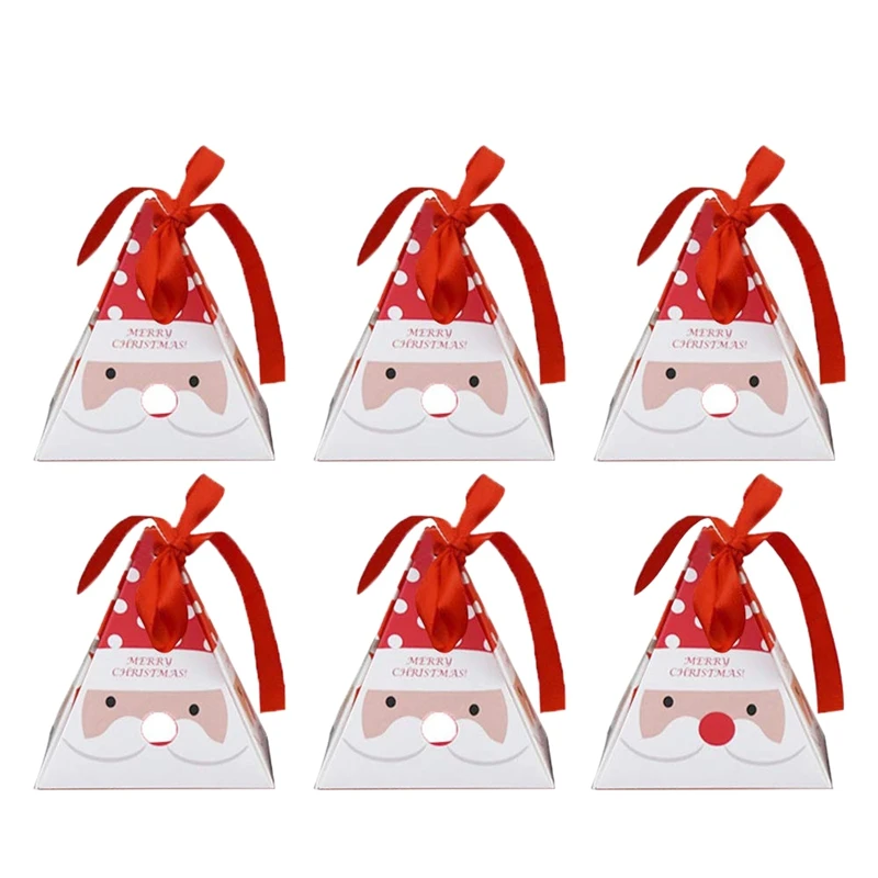 

30 Pcs Gift Boxes Decorative Candy Boxes,Christmas Cookies Candy Bags, Santa Claus Gift Box Present Packaging for Festival Holid