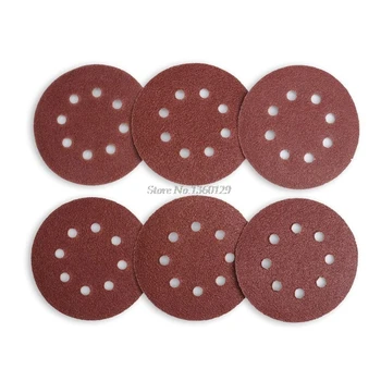 

15pcs Round Sandpaper 8 Hole Disk Sand Sheets 40-3000 Grit Hook Loop Polish Disc Dropship