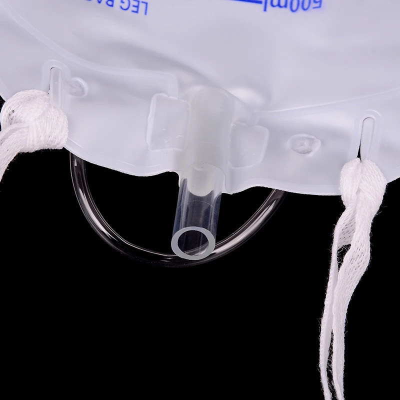 Reusable 500ml Urine Leg Bags Male Urinal Bag Silicone Urine Funnel Pee Holder Collector with Catheter For Old Men S/M/L size