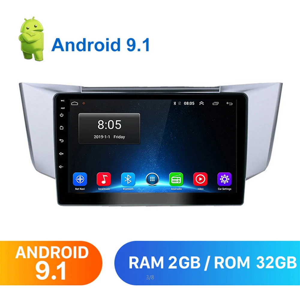 10 1 &quot2din Android автомобильный Радио мультимедийный плеер для Lexus RX300 RX330 RX350 2003 2004