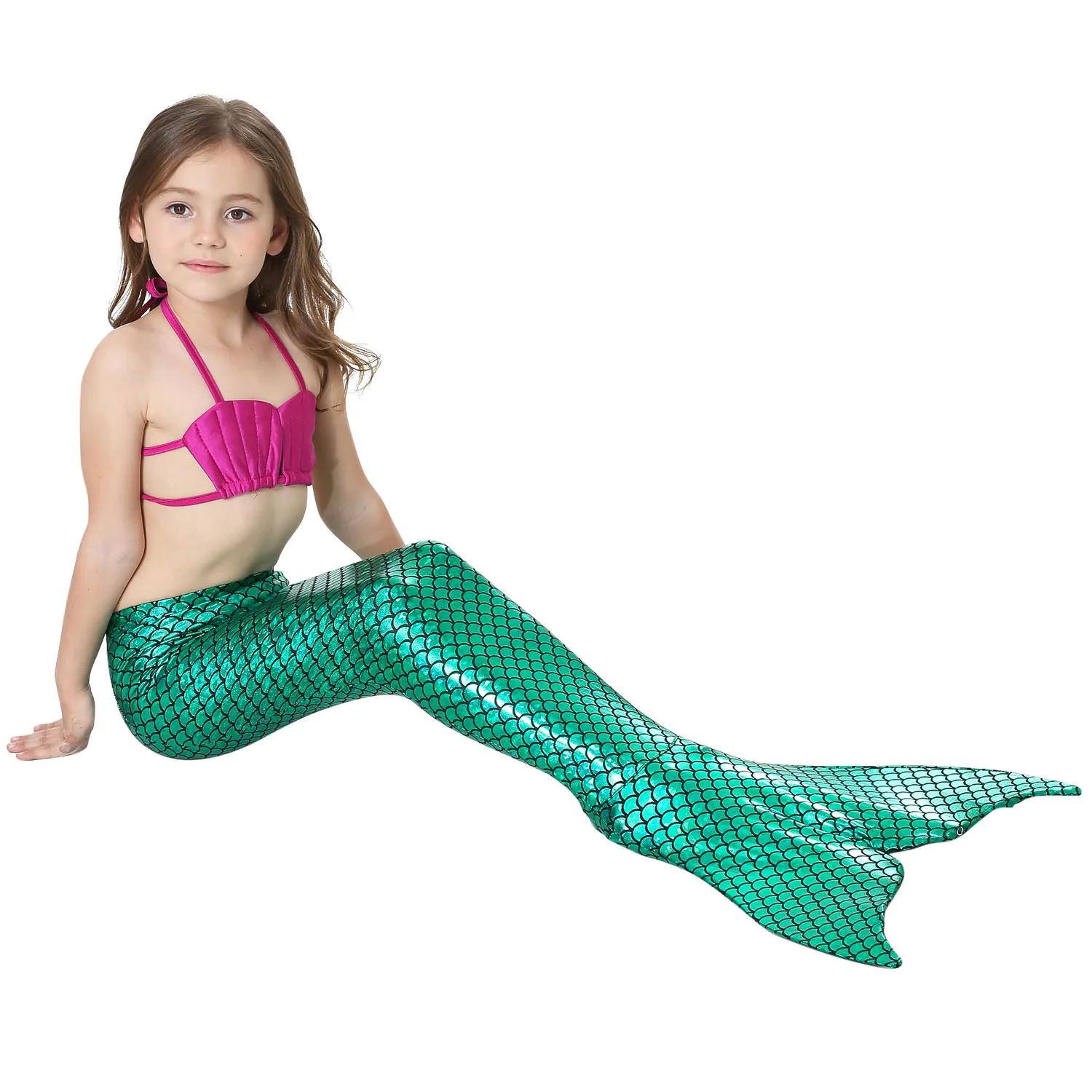 New Little Mermaid Tails for Girls Cosplay Suit Mermaid Tail Costume Girls Swimsuit Kids Children Swimming Dress french maid outfit