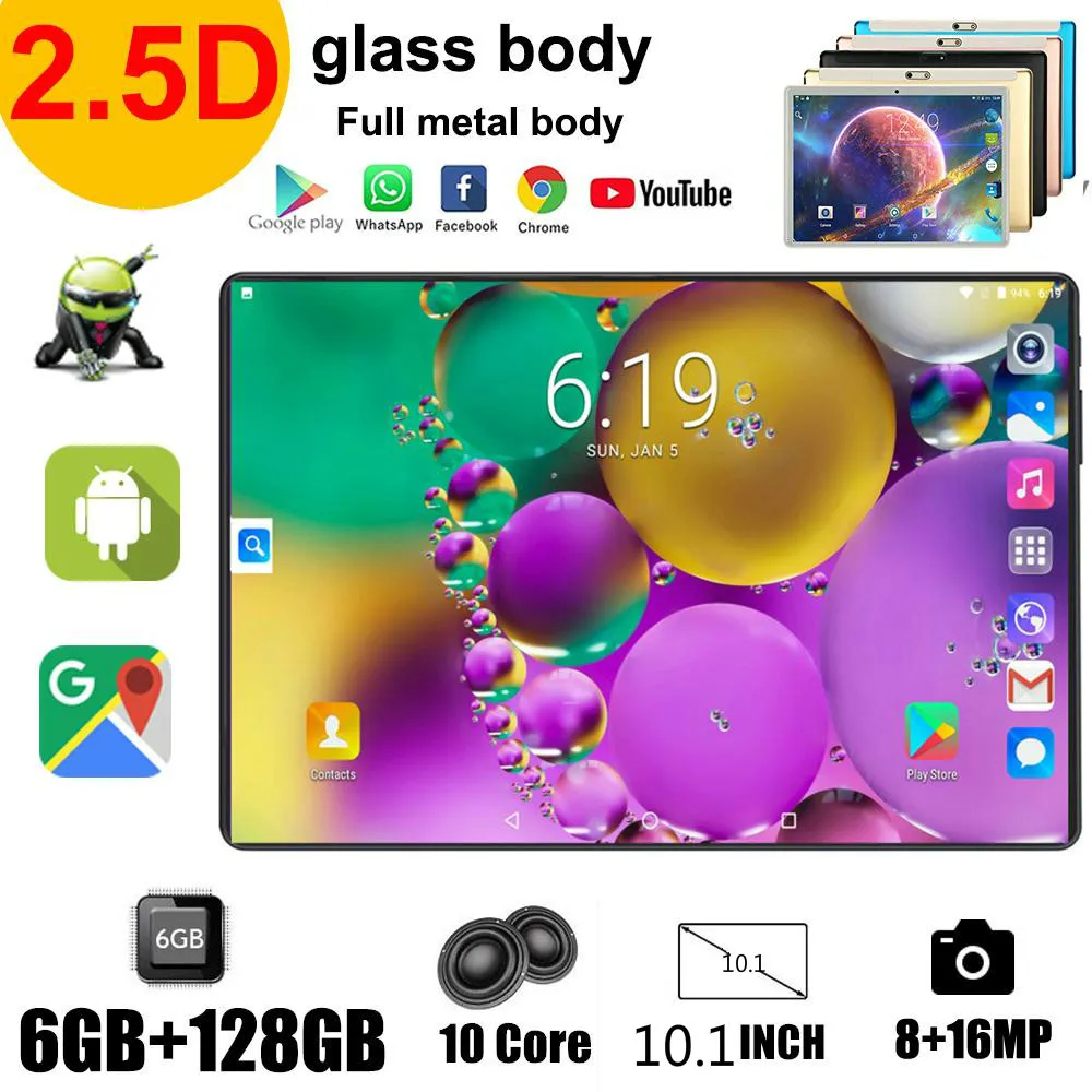 2021 Новый десятиядерный 10 1 дюймовый Android 9 0 ультра тонкий новый 6G + 128 Гб планшет