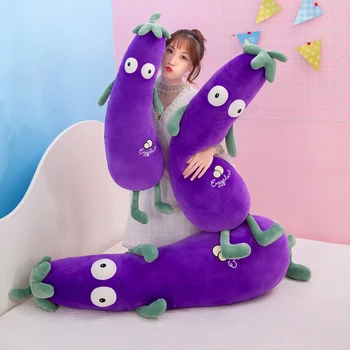 

70/90/110cm Cartoon Eggplant Plush Toys Stuffed Vegetable Plush Doll Soft Pillow Sofa Cushion kids Baby Birthday Gift