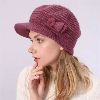 

Winter Warm Knitting Beret Women Baggy Beanie Crochet Hat Slouch Ski Brim Cap 2019 New Fashion