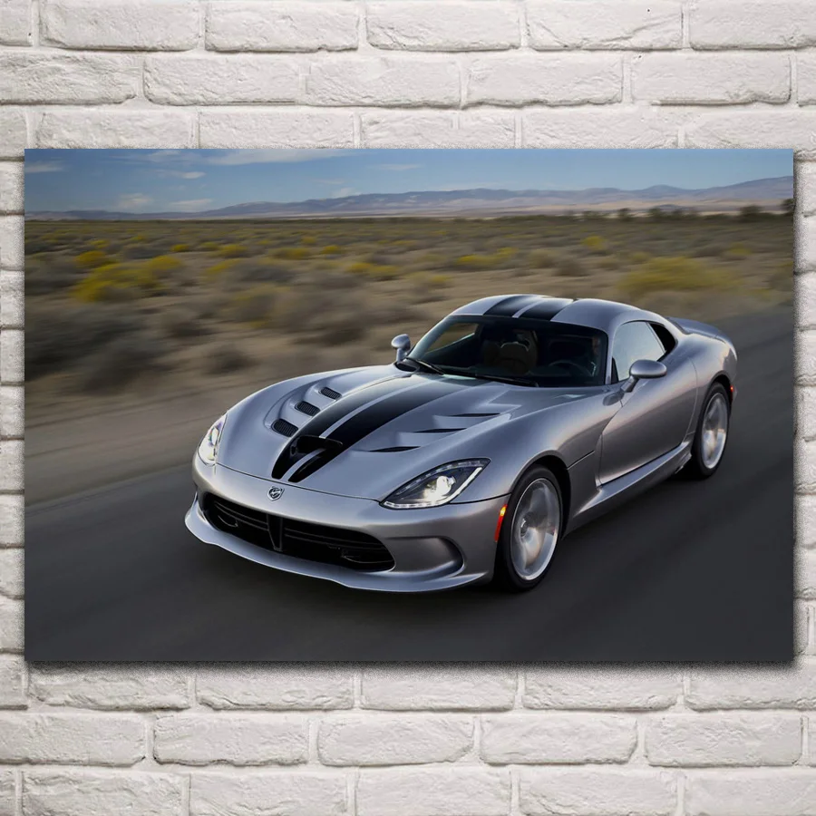 Крутой Серебряный Viper SRT спортивный супер автомобиль гостиная домашний декор для