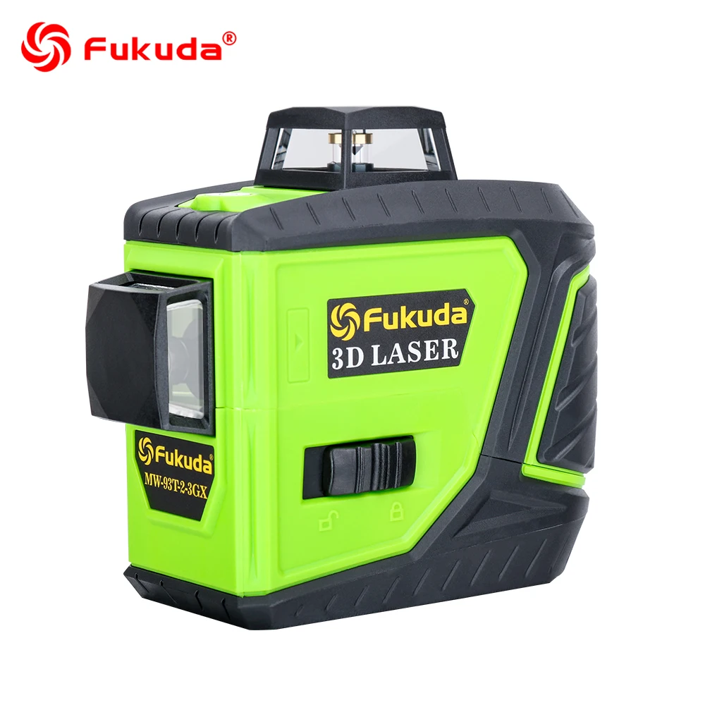 Лазерный уровень Fukuda 360 12/16 линий 3D/4D ротационный зеленый луч самонивелирующийся