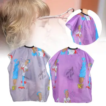 

Professional Children Hairdressing Apron Home Barber Shop Cartoon Pattern Hair Cutting Dyeing Gown Cape Hairdressing Tools