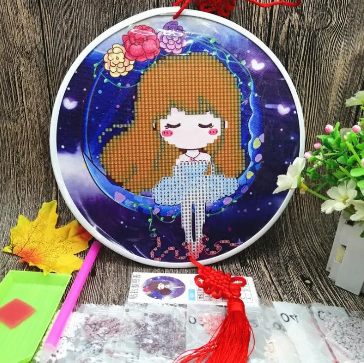 21 5D Diy алмазная живопись, кулон, стразы, вышивка, ангел, подвеска, сделай сам, ремесло, набор для картин из алмазов, вышивка крестиком, аксессуары a185 - Цвет: 21